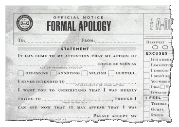 Apology Form